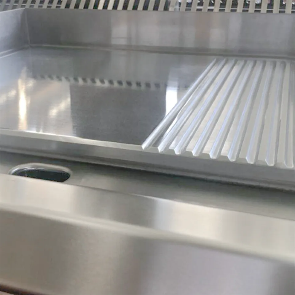 Plaque de cuisson à gaz double surface pour restaurants de restauration rapide 10kW