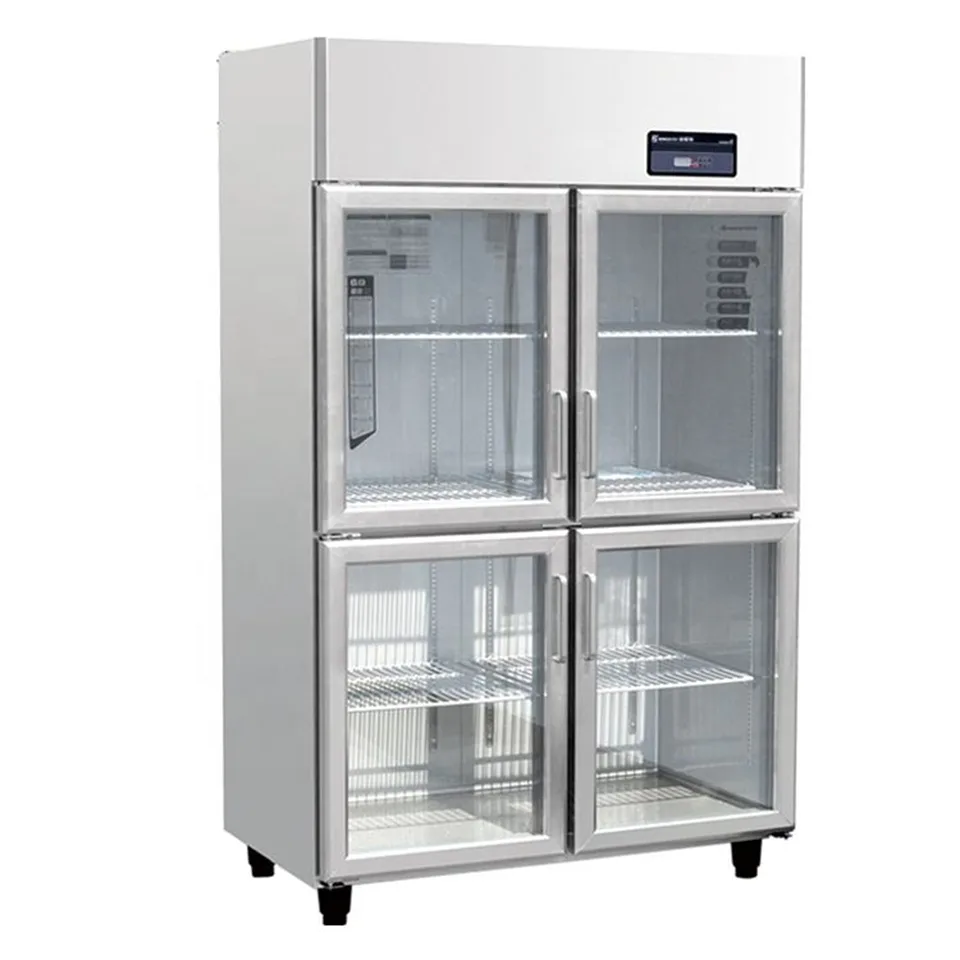 Large Capacity 4-Door Upright Refrigerator Freezer for Restaurant and Foodservice