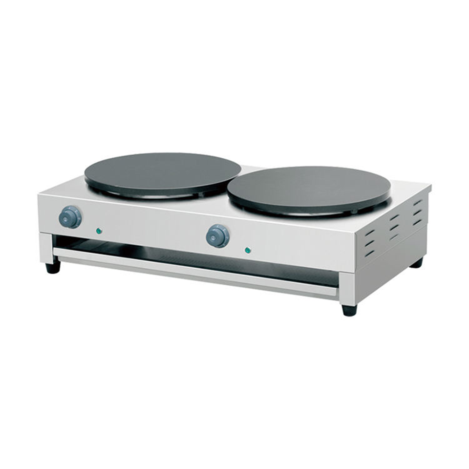 Máquina de Crepes Elétrica em Aço Inoxidável Série E-DE com Superfície Antiaderente