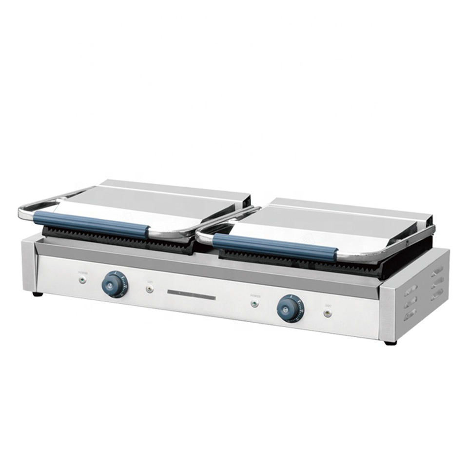 Gaufrier électrique E-DPX-13 avec plaques amovibles pour cafés et boulangeries