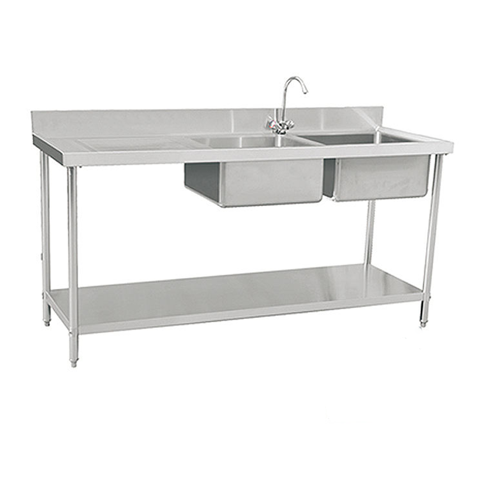 ZZZSSY Double-Bowl Kitchen Sink for Commercial Kitchens and Restaurants