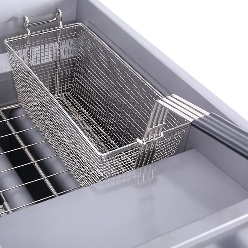 Friteuse à gaz professionnelle KB-F4 20L double panier pour restaurants et traiteurs