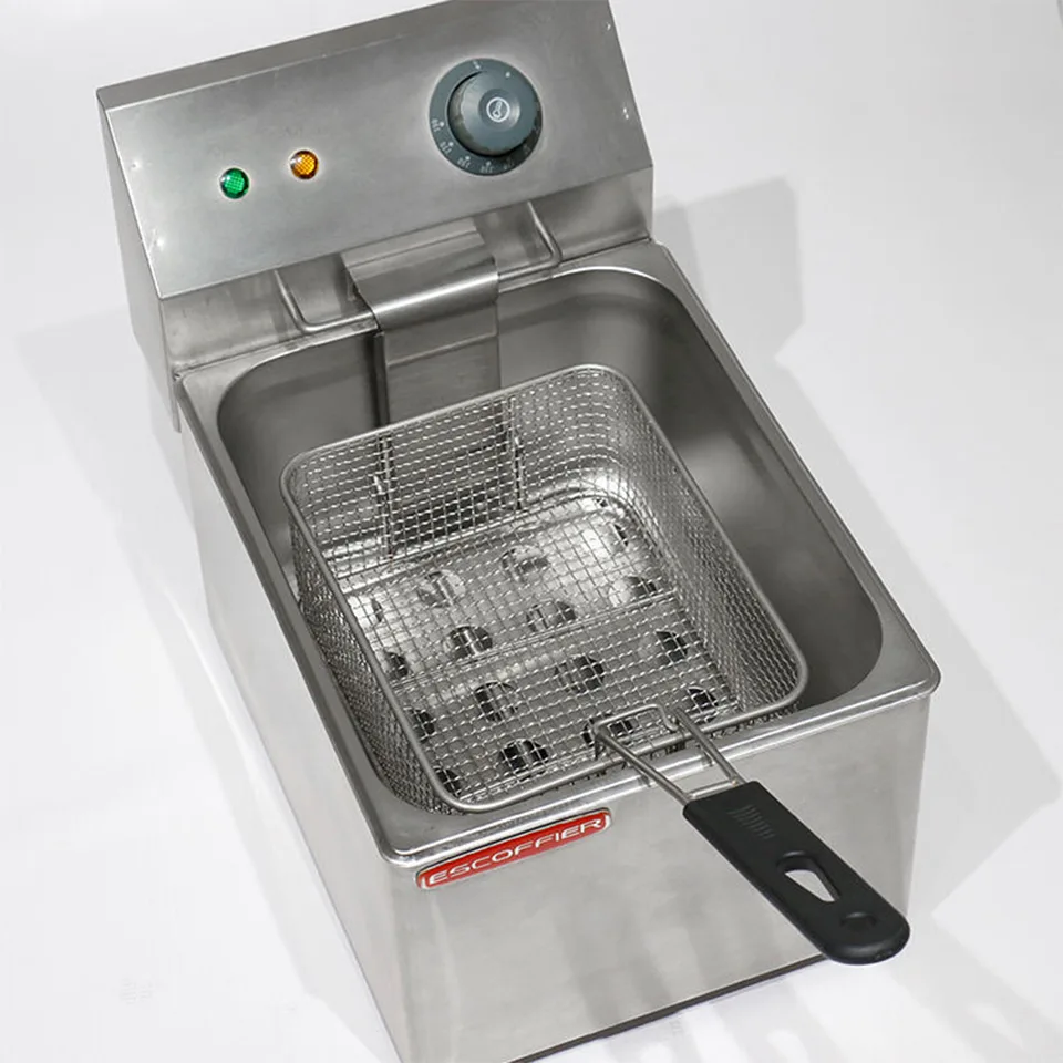 Tabletop Dual Tank Electric Fryer 5kW 220V Compact Design