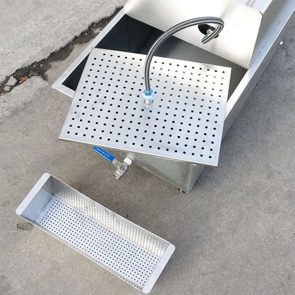 Carrinho Filtrador de Óleo para Fritadeira E-LYC-2 Aço Inoxidável Suporte OEM Disponível