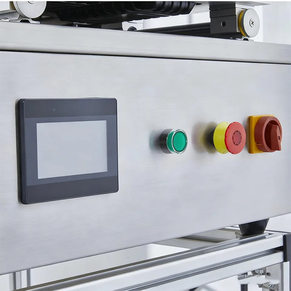 Machine d'emballage sous vide skin de bureau DQ400T-VS, 180–320 barquettes/heure, en acier inoxydable