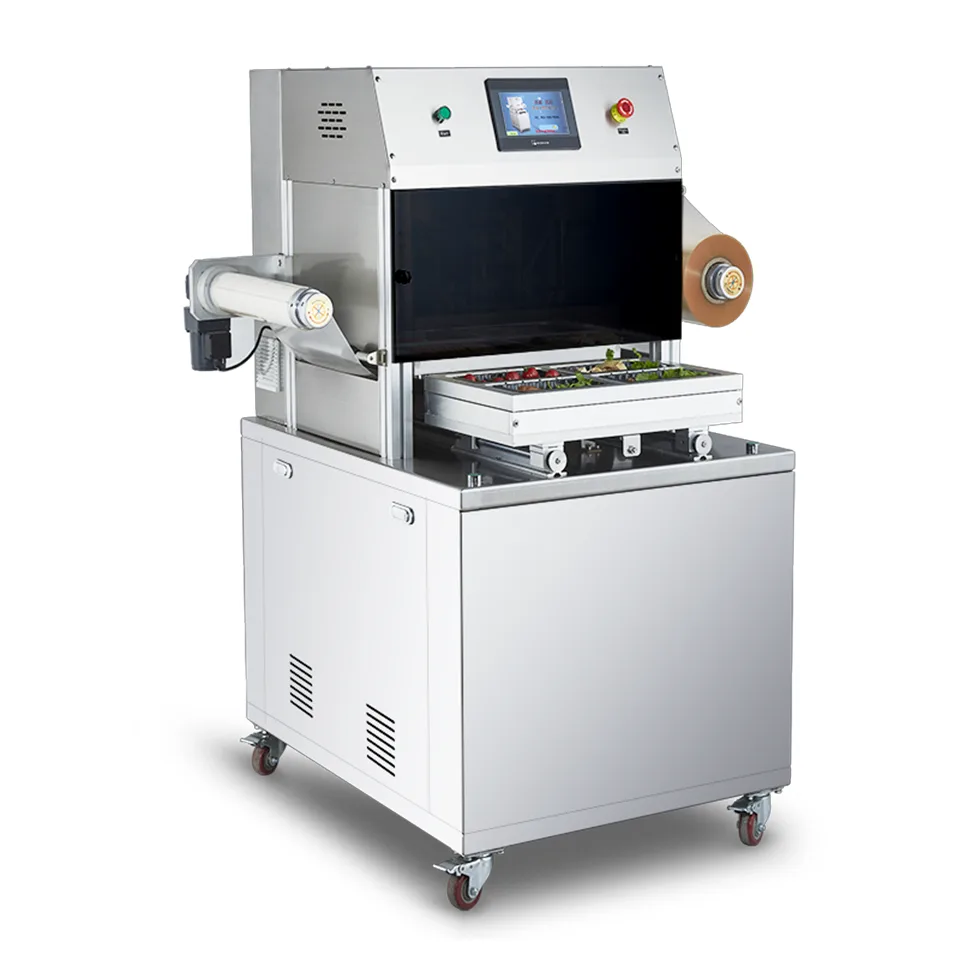 Commercial Vertical MAP Gas Flush Packaging Machine DQ370L-E 370mm Film