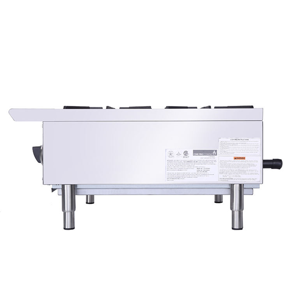 KB-HP36-M Estufa de Gas de 6 Quemadores 44kW de Acero Inoxidable con Encendido Electrónico