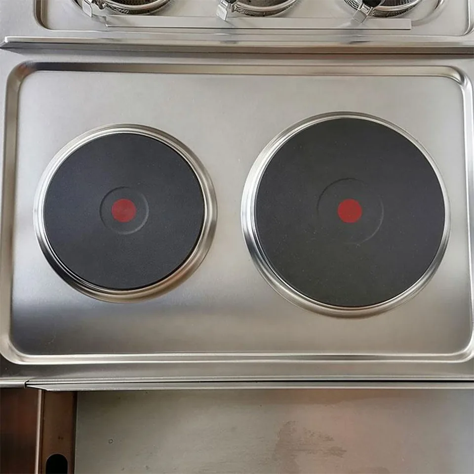 E-DS-700X Commercial 4-Burner Electric Cooktop Stainless Steel 9.2 kW