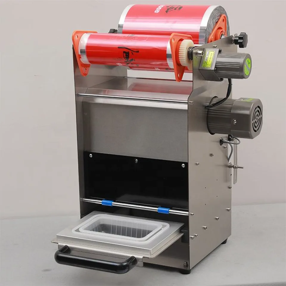 Scelleuse de barquettes électrique semi-automatique DF300T pour récipients alimentaires gobelets et couvercles