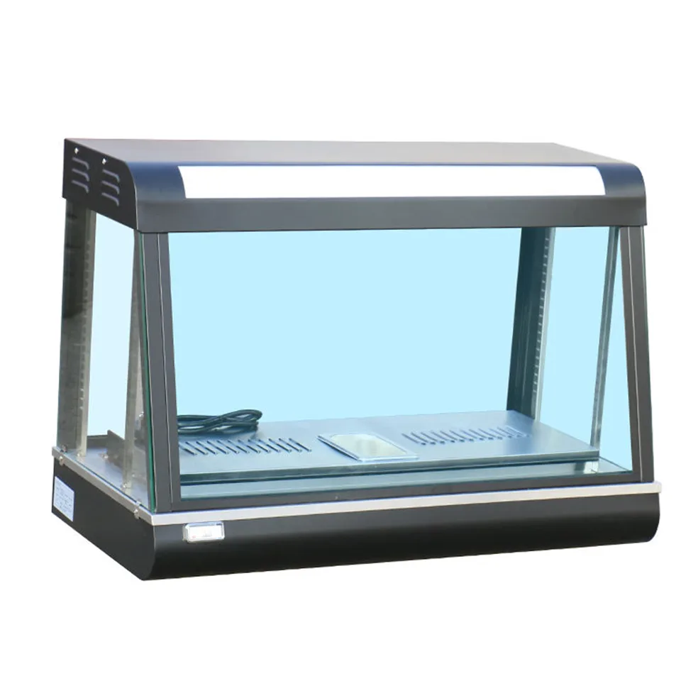 Vitrine chauffante commerciale pour aliments E-DBW-R60-2 à 2 niveaux pour restaurant et boulangerie