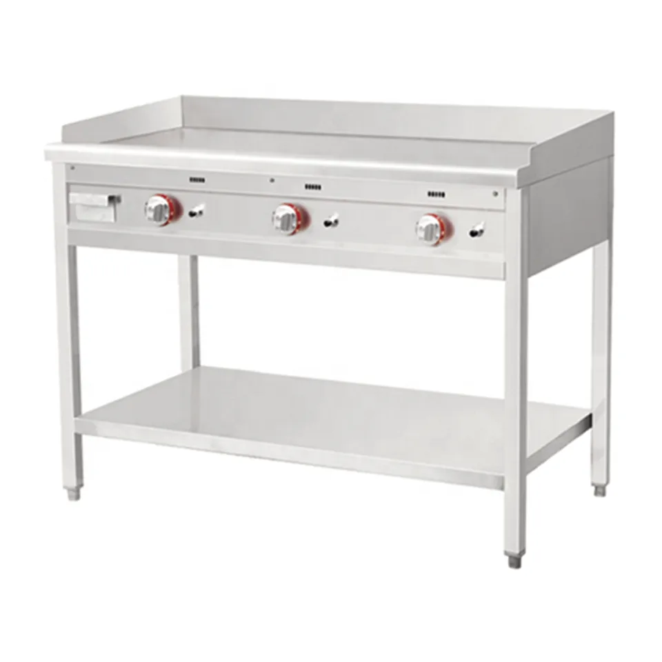 E-RQP Series Floor Standing Gas Griddle 16mm Thick Plate for Restaurants