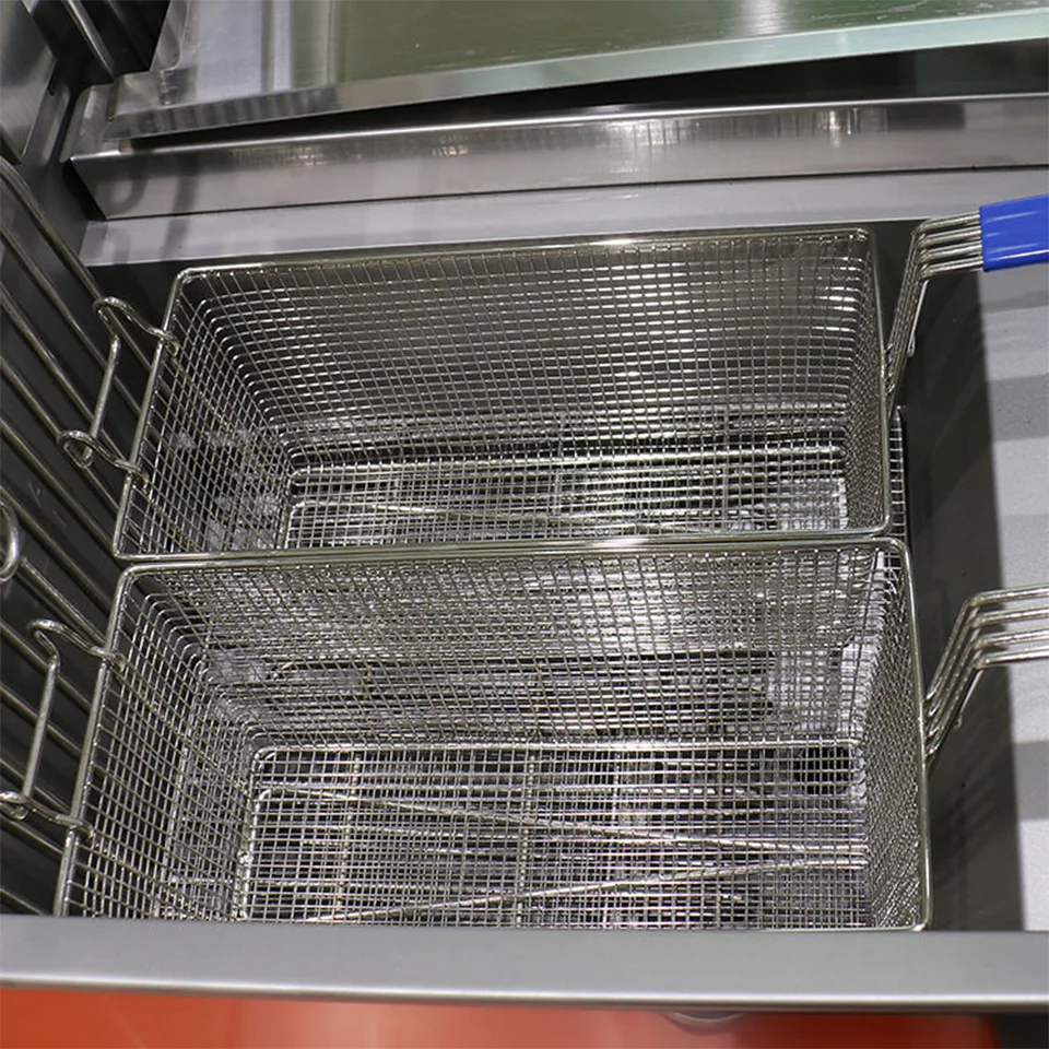 Friteuse électrique E-DZ-400G-2 à double panier 16kW performance fiable