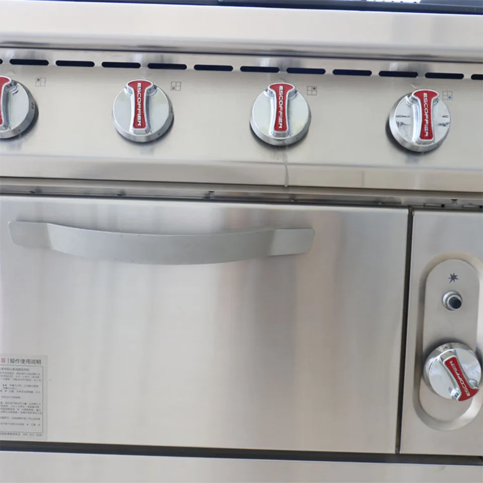 Fourneau électrique commercial 4 feux E-DBJ-900-4Y avec four intégré