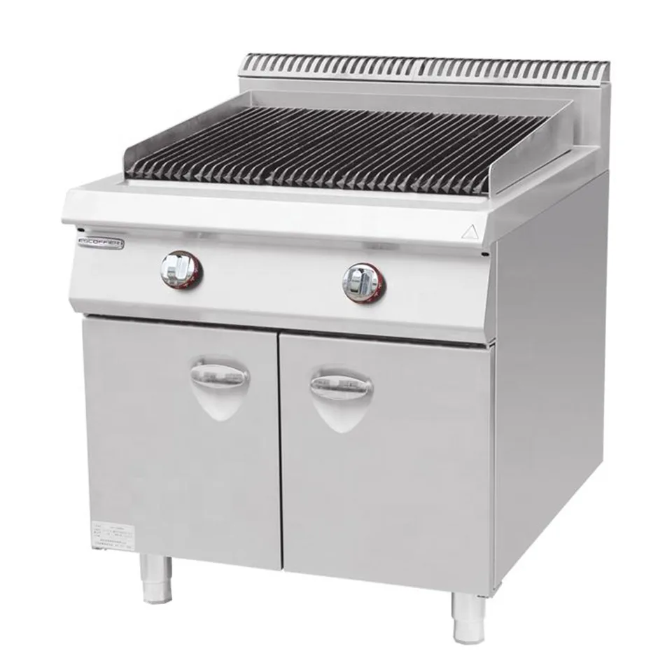XKE-RQH Series Vertical Gas Volcanic Rock Grill Stainless Steel Commercial Use