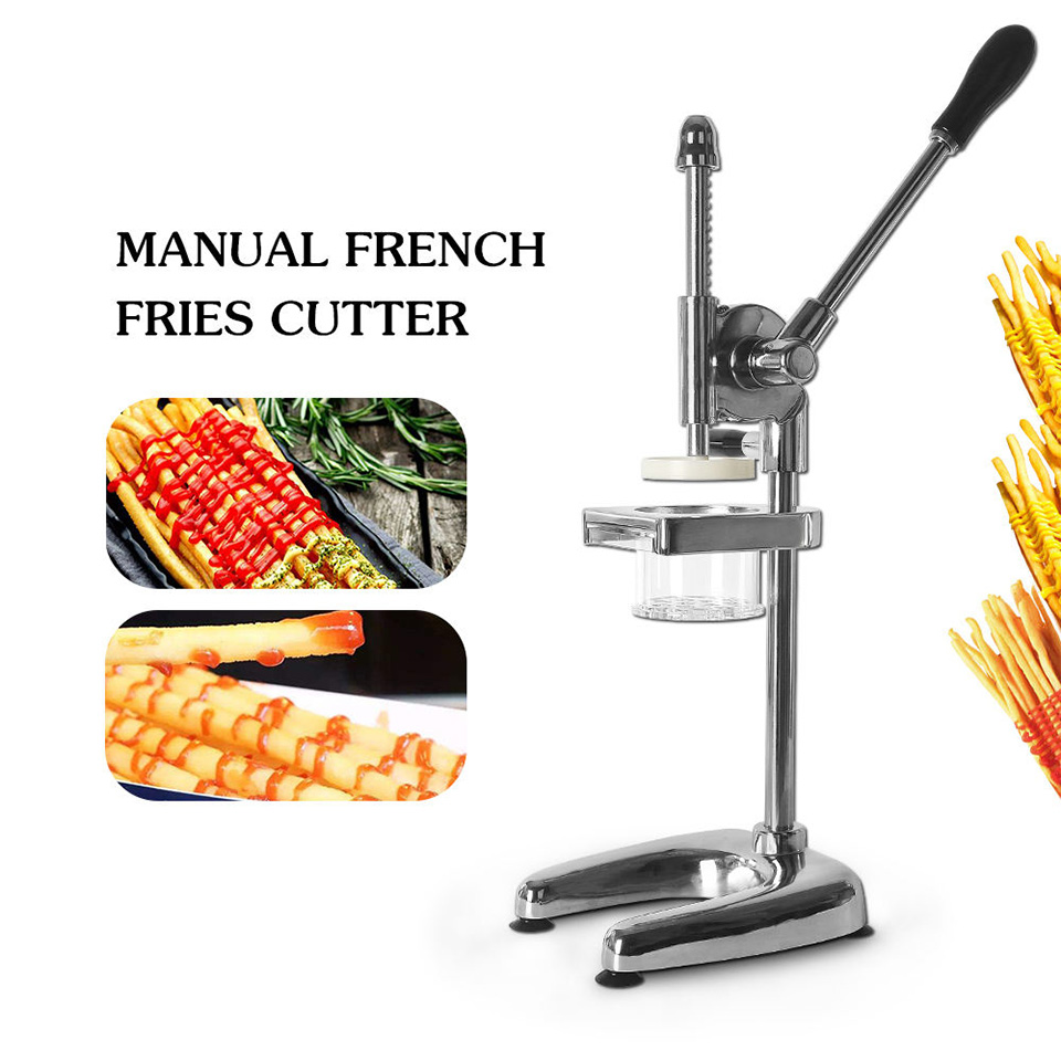 Cortador Manual de Batata Espiral em Aço Inoxidável Durável e Fácil de Limpar
