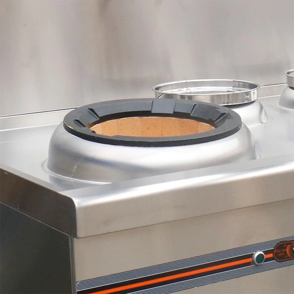 Cuisinière à gaz commerciale simple brûleur pour cuisines de restaurant 38kW