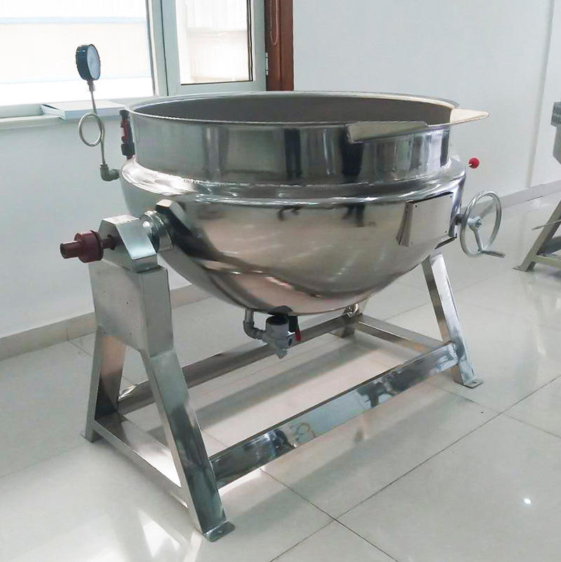 Industrial SUS304-Steam Jacketed Cooking Kettle 50–800L Gas and Electric Models