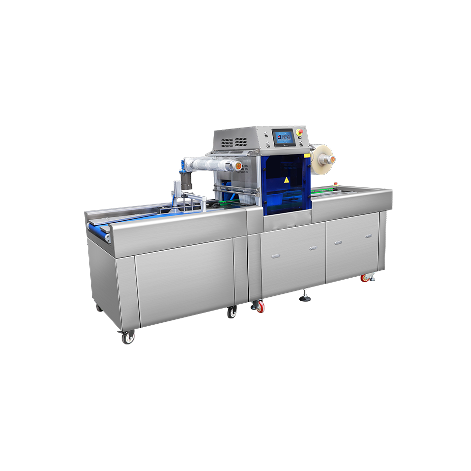 DQ630AT-V Automatic Chain Skin Packaging Machine MAP Gas Flush Food Sealer