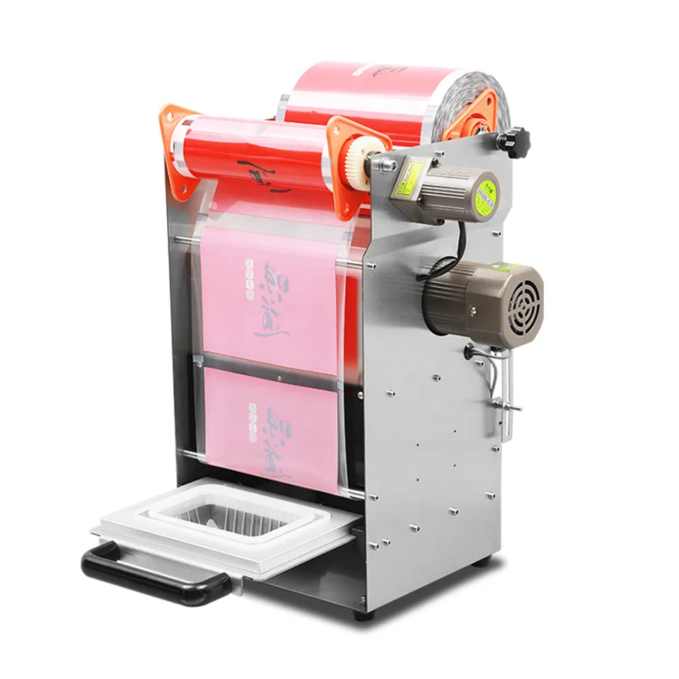 Scelleuse de barquettes électrique semi-automatique DF300T pour récipients alimentaires gobelets et couvercles