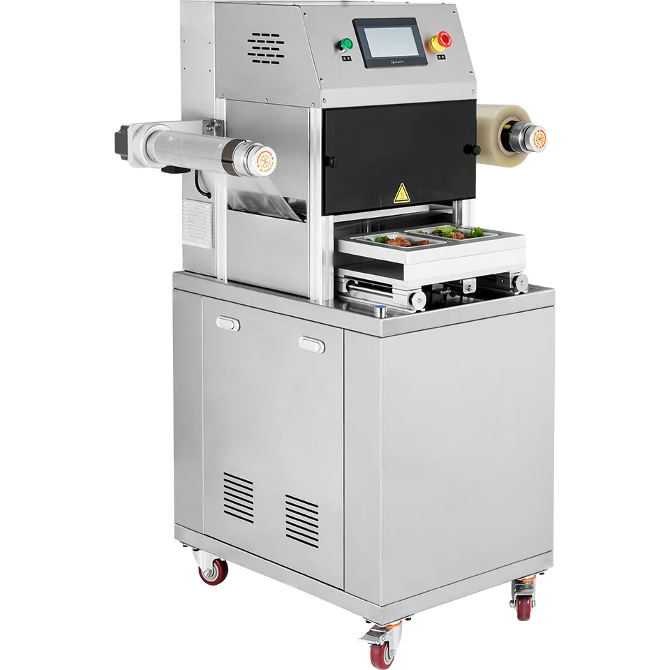 DQ320L-E Vertical MAP Packaging Machine Gas Flush Sealer 5-6 Cycles/Min