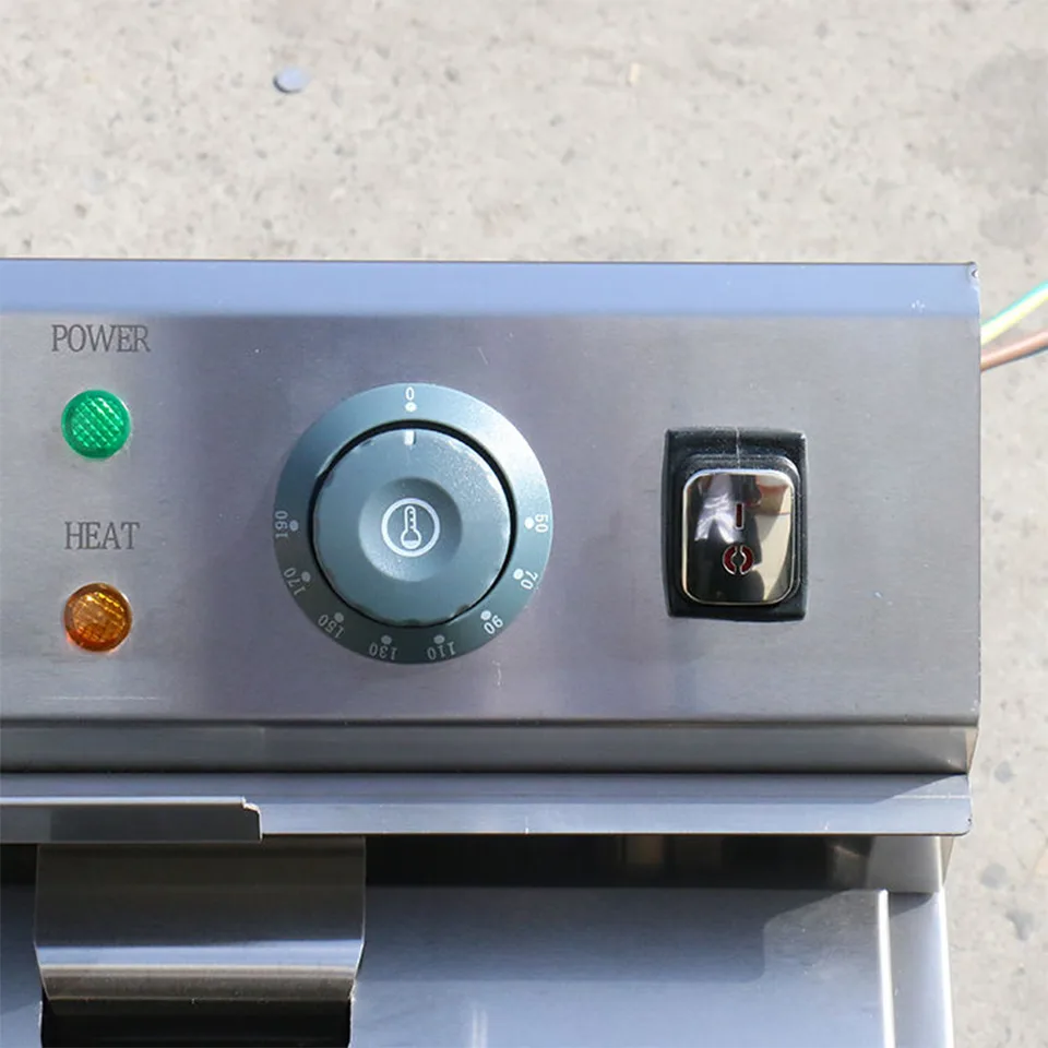 Fritadeira Elétrica de Bancada E-DZ-12L-2 Tanque Duplo 3,25kW 220-240V