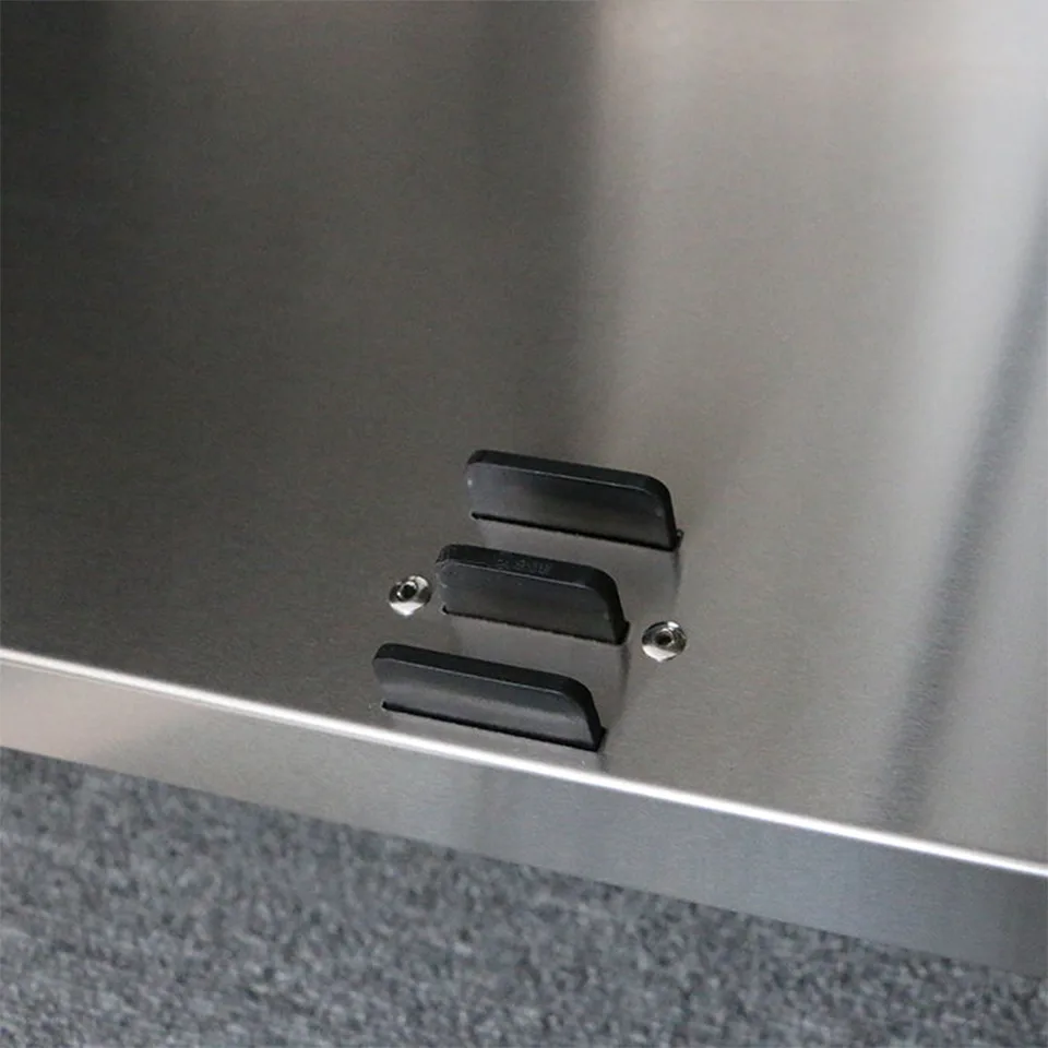 Armario Mesa de Trabajo Ajustable de Acero Inoxidable con Puertas Correderas YDLZZLM-1460WS