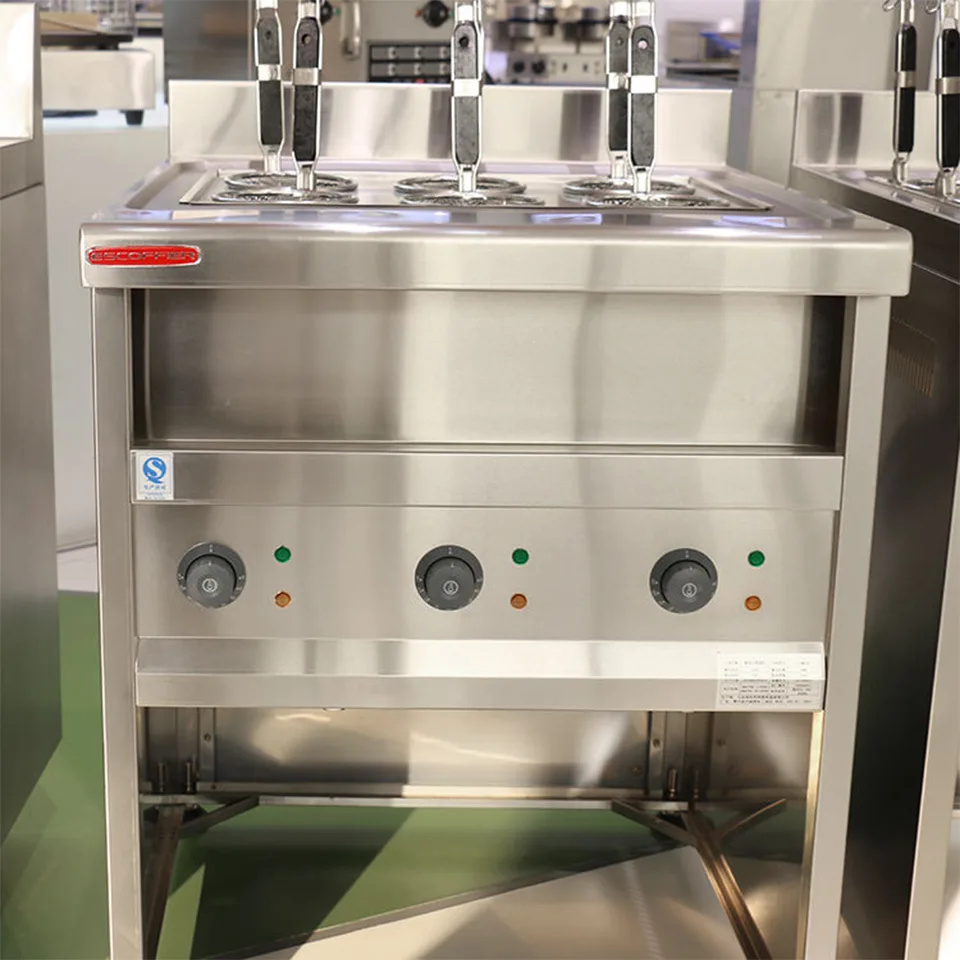 Periuk Mi Elektrik E-DM-6T Enam Bakul 6kW Unit Komersial Keluli Tahan Karat