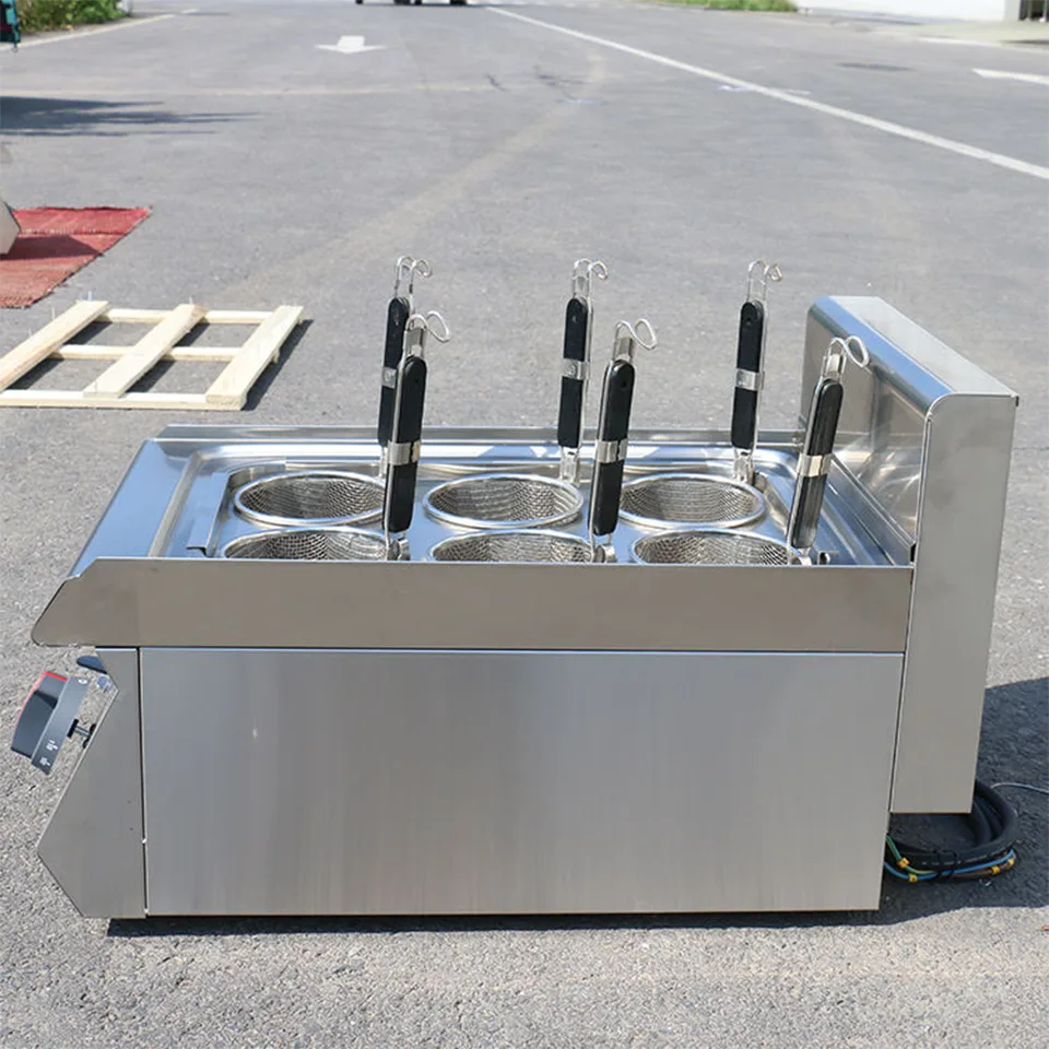 Hervidor de Fideos a Gas Comercial E-RQM-400X Acero Inoxidable Cocina de Alto Volumen