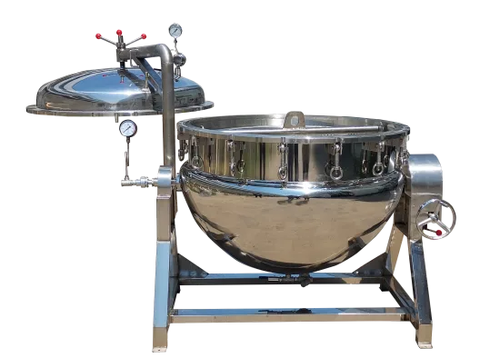 Tilting SUS304 Stainless Steel Steam Pressure Cooker 200–600L Capacity