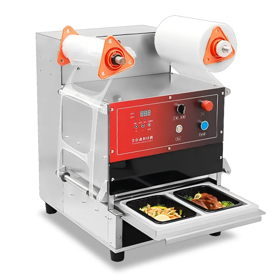 DF300TA Manual Press Tray Sealer Compact Food Container Cup Lid Machine