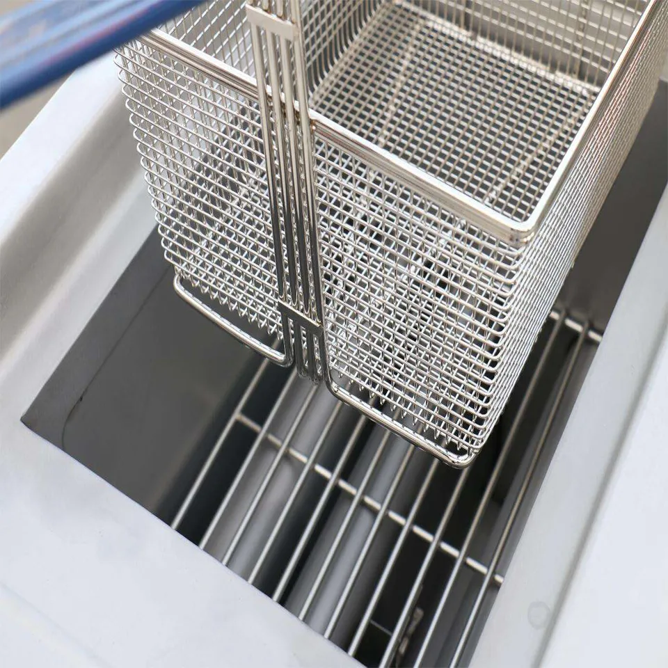 HKE-DZ-900S Friteuse à gaz commerciale 15.5kW Acier inoxydable 17-20L