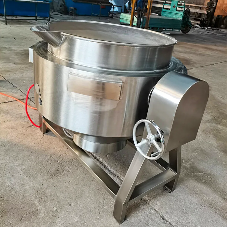 Gas Heated SUS304 Jacketed Kettle 100L to 600L Smart Control Tilting Cooking Pot