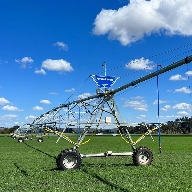 Four-Wheel Linear Move Irrigation System with GPS Guidance and Fertigation Tank