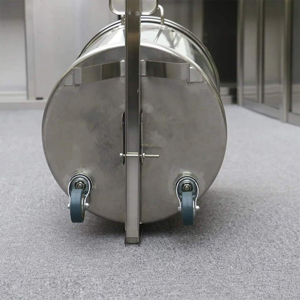Contenedor de Residuos con Ruedas de Acero Inoxidable de 50 a 100L Serie LJT para Cocinas Profesionales