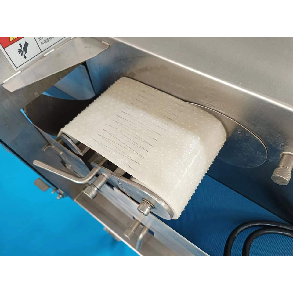 Commercial Meat Slicer Adjustable Slice Thickness Industrial Stainless Steel Conveyor