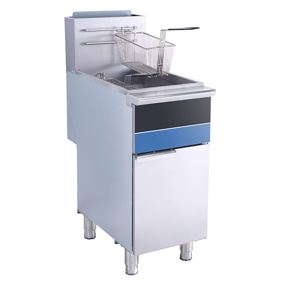 Friteuse à gaz professionnelle KB-F4 20L double panier pour restaurants et traiteurs