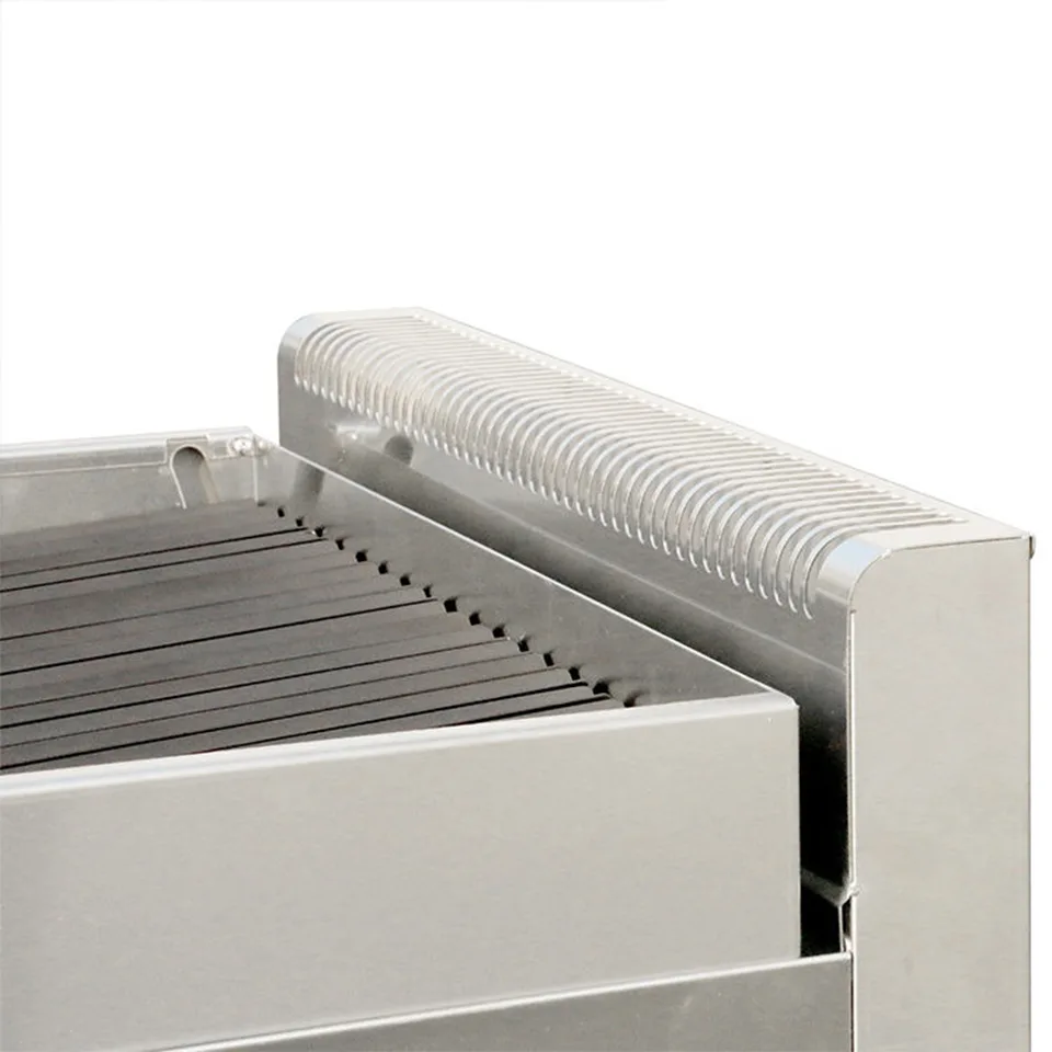 Parrilla Eléctrica de Roca Volcánica Comercial E-RQH-700X Acero Inoxidable