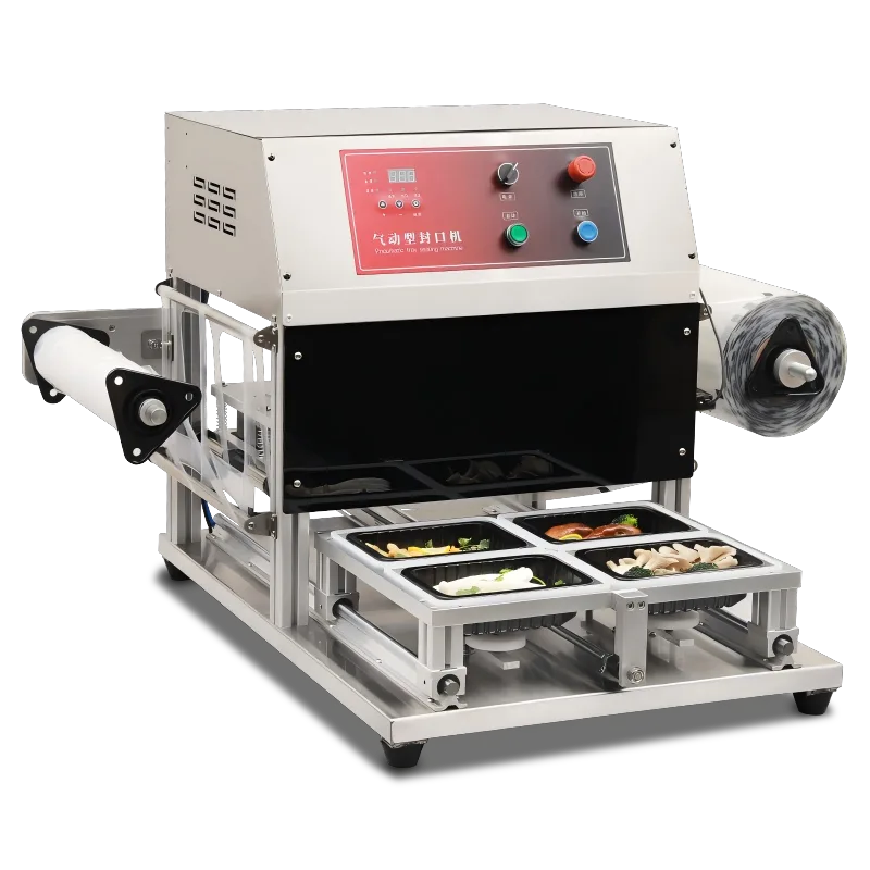 Pneumatic Tray Sealer Stainless Steel 430mm Film 360-1200 Boxes Hour