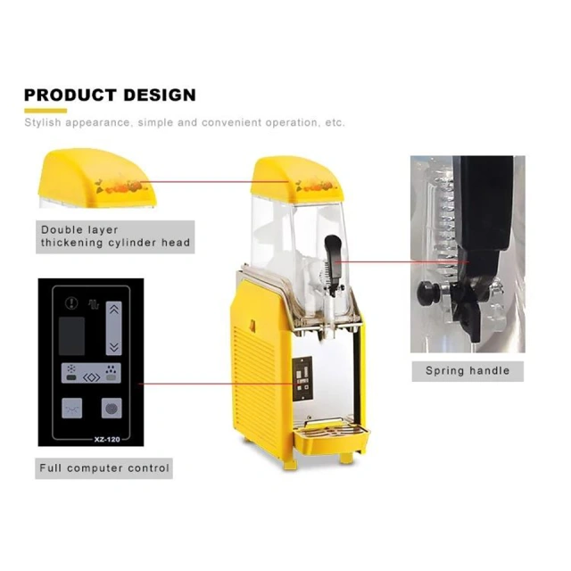 Dual chamber ice cream maker front view for commercial shop equipment review