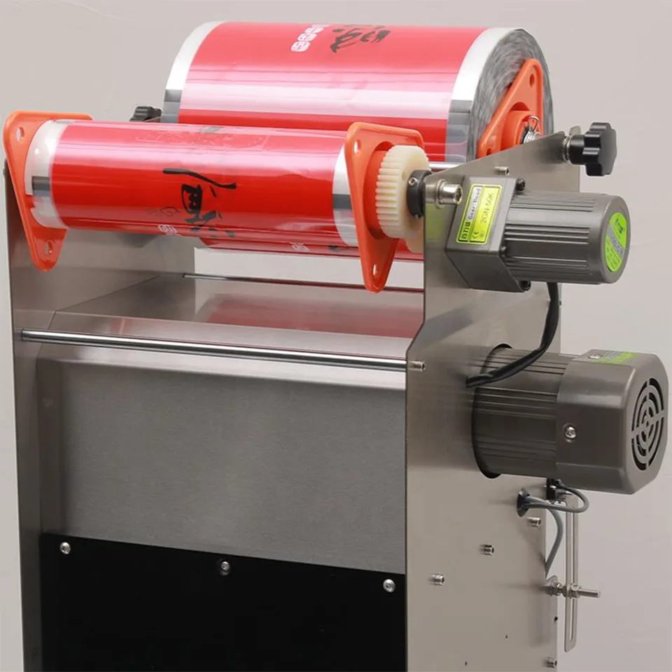 Selladora eléctrica semiautomática de cajas DF250T con construcción en acero inoxidable