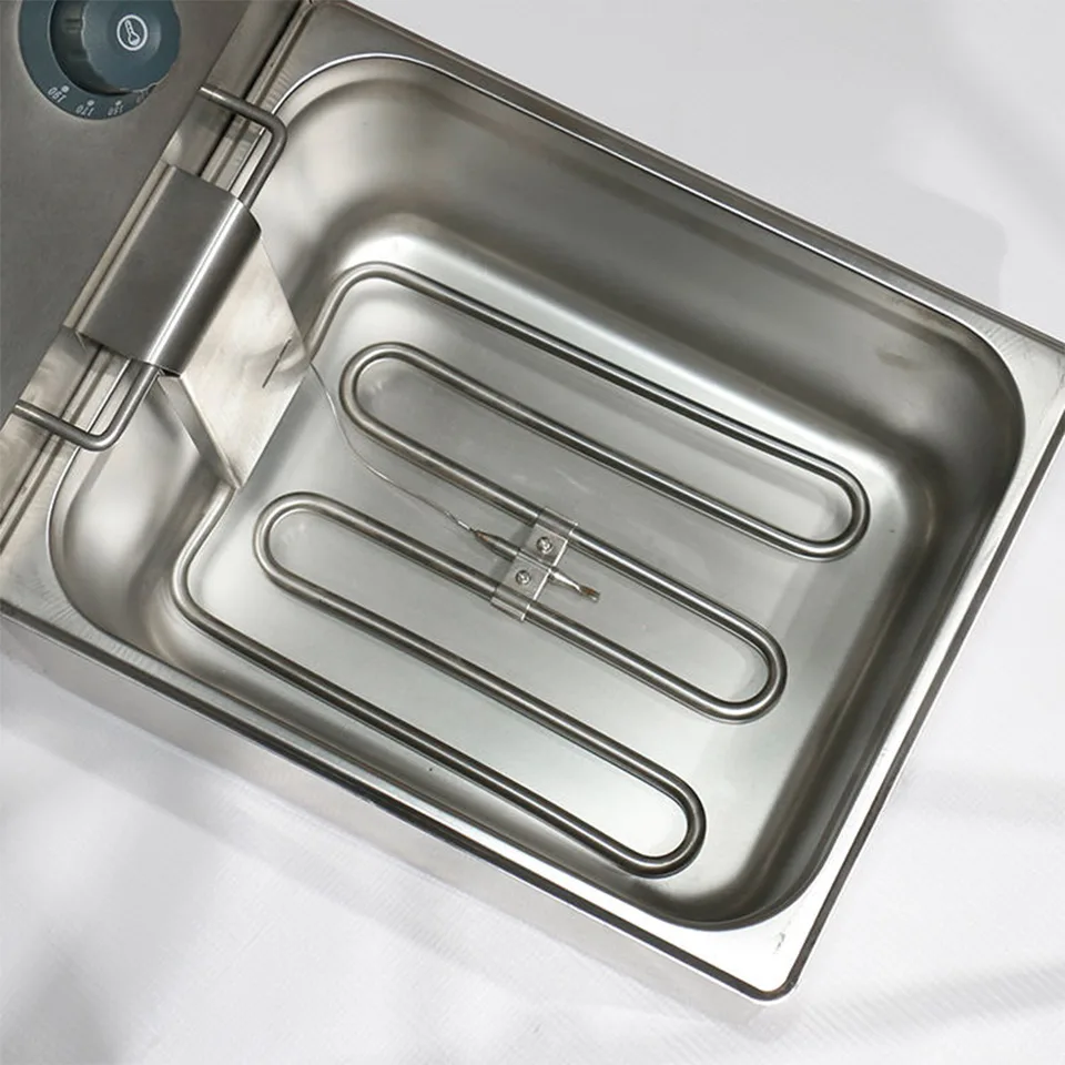 Digital Commercial Fryer 4kW Dual Tank Adjustable Temperature