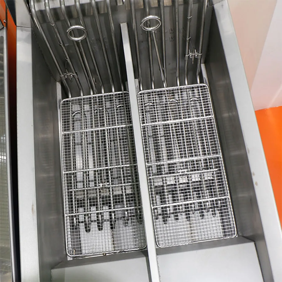 Friteuse électrique double cuve E-DZ-400G-2 18kW certifiée CE