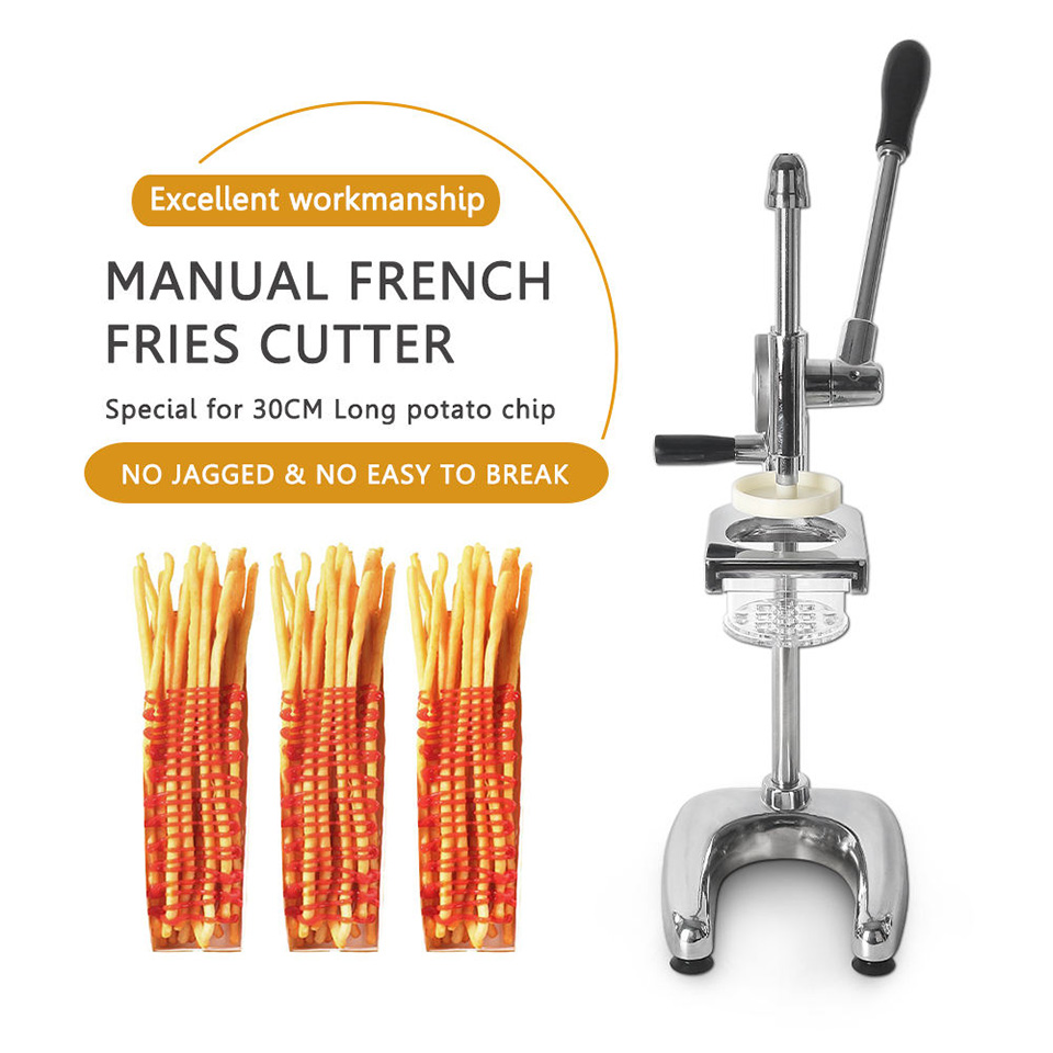Cortador Manual de Batata Espiral em Aço Inoxidável Durável e Fácil de Limpar