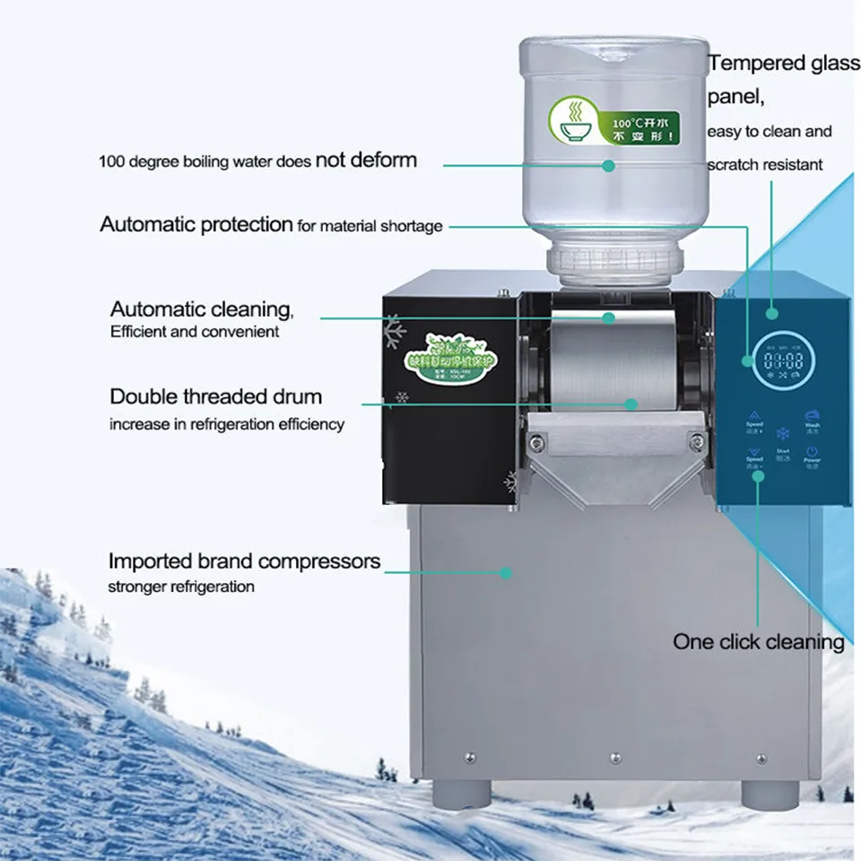 Machine à glace en flocons refroidie par air pour la restauration commerciale 180–290kg/24h