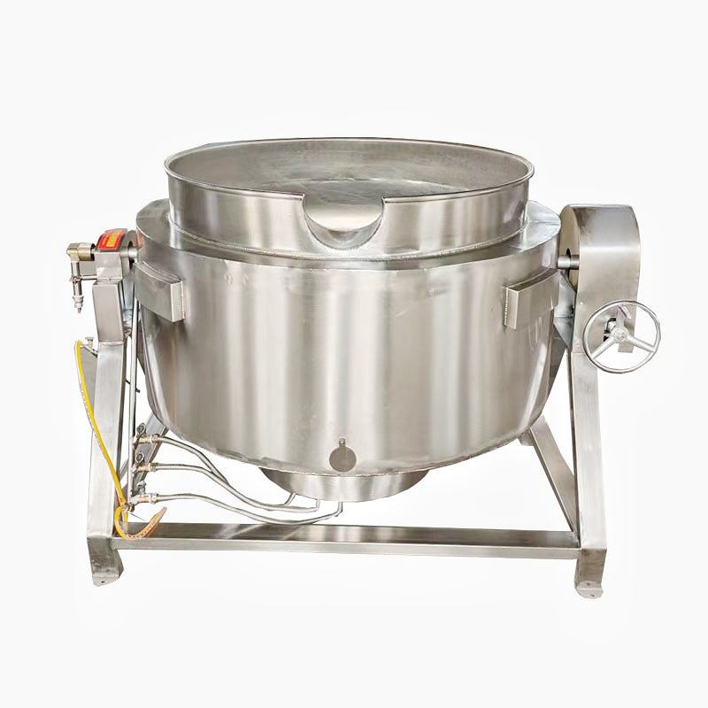 Gas Heated SUS304 Jacketed Kettle 100L to 600L Smart Control Tilting Cooking Pot