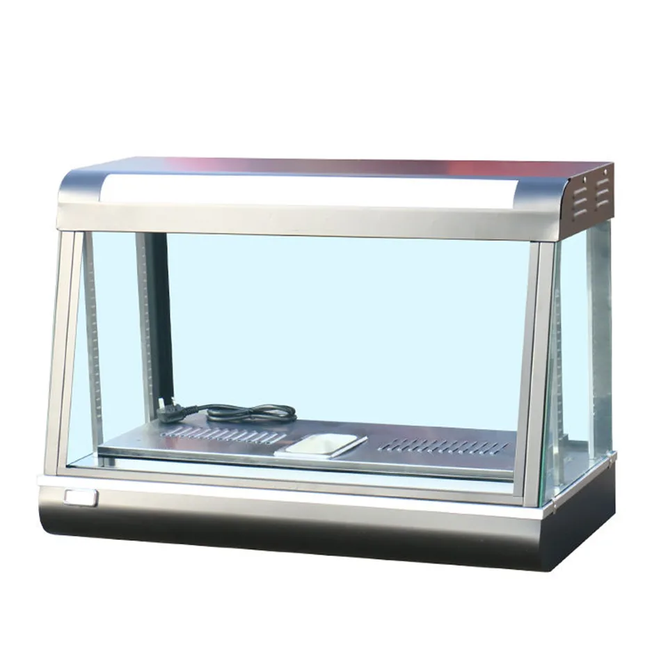 Vitrine chauffante commerciale pour aliments E-DBW-R60-2 à 2 niveaux pour restaurant et boulangerie