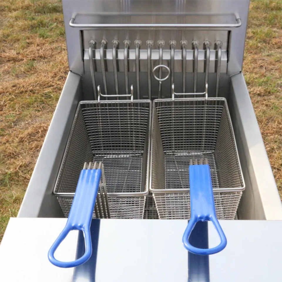 Friteuse électrique numérique LE-DZE-400G en acier inoxydable professionnelle capacité 35-40L