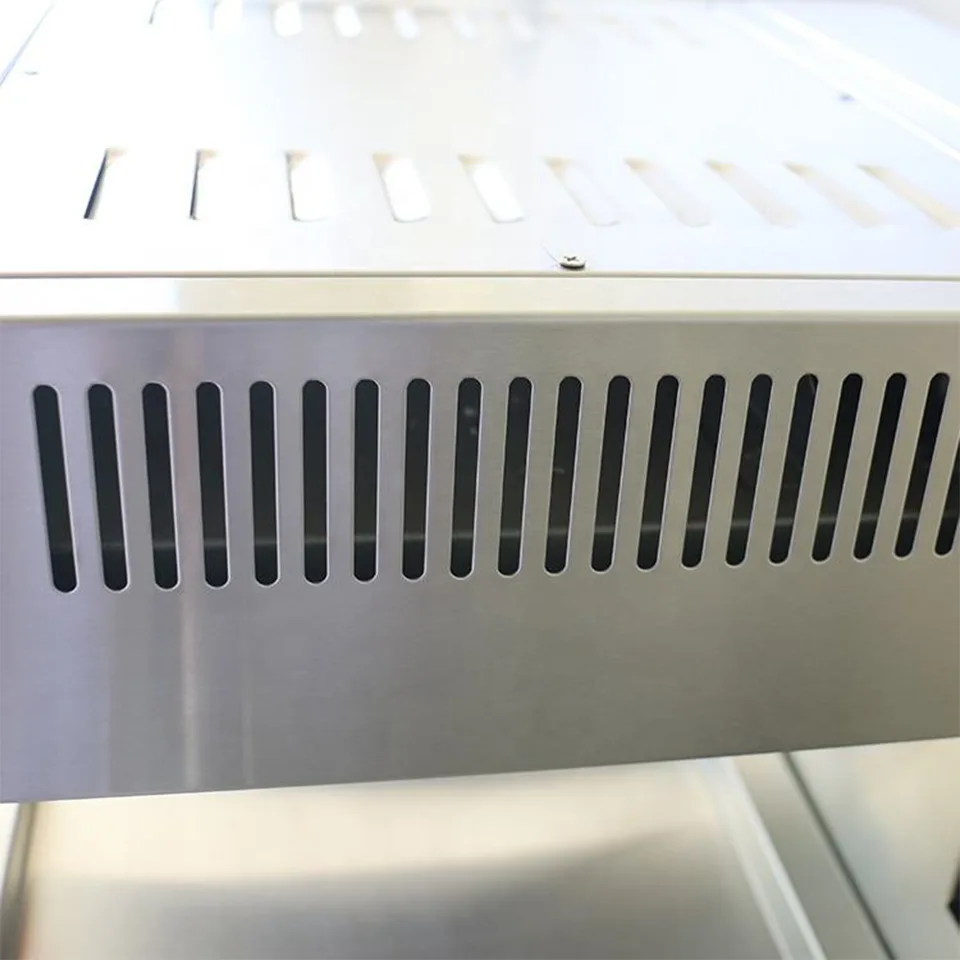 Horno de mostrador con parrilla salamandra eléctrica ajustable en altura para restaurantes