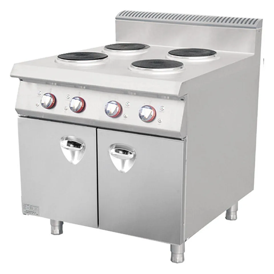 High Efficiency 4-Burner Electric Cooking Range for Restaurants