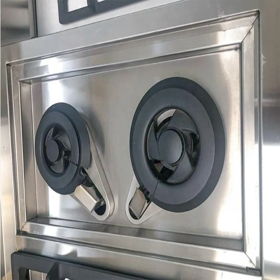 Fogão a Gás de Mesa Comercial de 4 Bocas E-RQB-600 em Aço Inoxidável 16kW